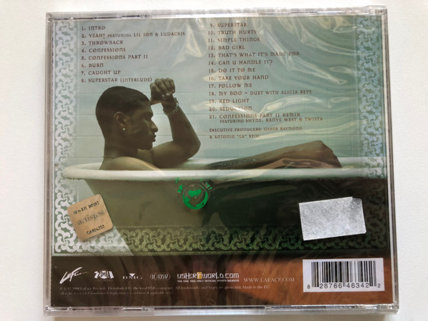 Usher – Confessions (special edition) - 4 New Tracks!!! Including ''My Boo'' - duet with Alicia Keys, ''Confessions Part II Remix'' with Hip Hop Greats Shyne, Kanye West & Twista and more!!! / LaFace Records Audio CD 2004 / 82876 64634 2