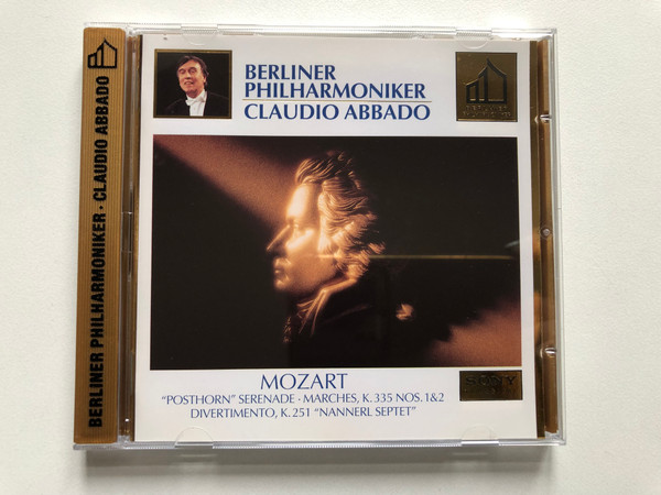 Berliner Philharmoniker, Claudio Abbado - Mozart: "Posthorn" Serenade, Marches, K.335 Nos. 1 & 2, Divertimento, K.251 "Nannerl Septet" / Sony Classical Audio CD 1993 / SK 53 277