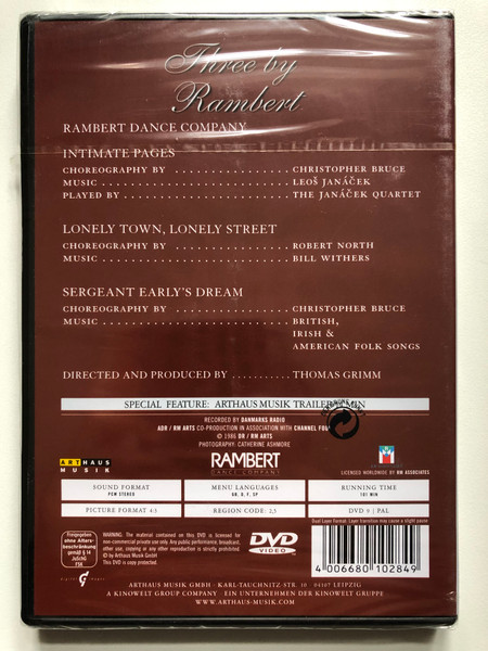 Three by Rambert A Triptych of Contemporary Dance (4006680102849) 