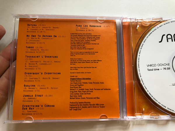 Santana - Love Devotion Surrender (1973), Santana 3 (1971) / Vox Humana Records Audio CD 2004 / VHRCD 004042