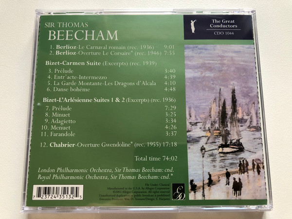 Sir Thomas - Beecham (French Masterworks) / Classica D'oro Audio CD 2002 / CDO 1044