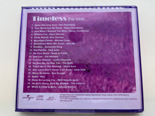 Timeless the best... your world and my world / Universal Music Audio CD 2001 / 585 415-2