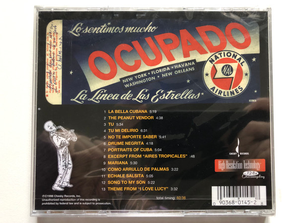 Paquito D'Rivera: Portraits Of Cuba - Arranged and Conducted By Carlos Franzetti / Chesky Records Audio CD 1996 / JD145