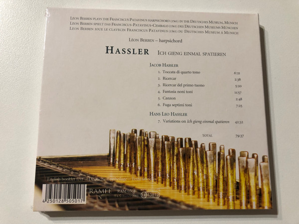Hassler: Ich Gieng Einmal Spatieren - Léon Berben / Ramée Audio CD 2005 / RAM 0501