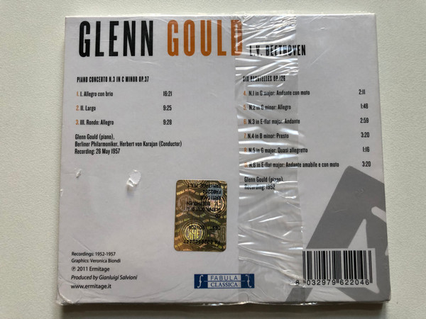 Glenn Gould - Piano Concerto N.3 in C minor op. 37; Six Bagatelles op.126 - L. V. Beethoven / Fabula Classica Audio CD 2011 / FAB 2204