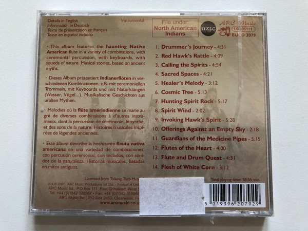 Spirit Wind: Native American Flute - Native Flute Ensemble / ARC Music Audio CD 2007 / EUCD 2079
