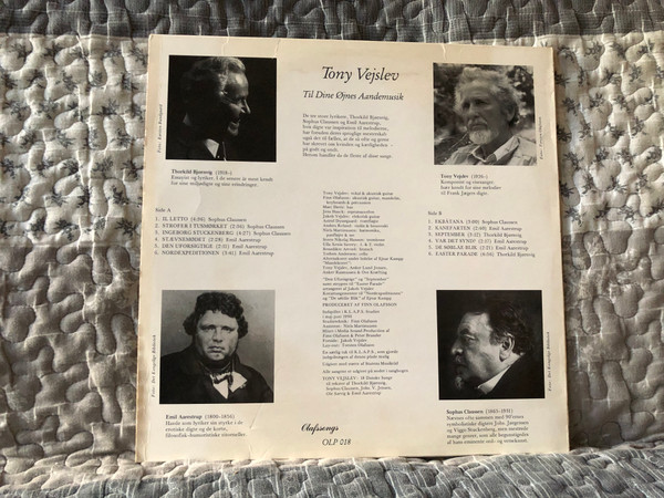 Tony Vejslev: Til Dine Øjnes Aandemusik - Bjørnvig, Claussen, Aarestrup / Olafssongs LP / OLP 018