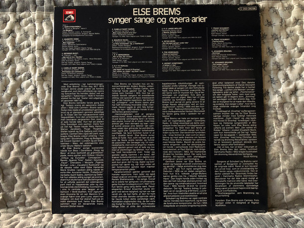 Else Brems – Synger Sange Og Opera-Arier / His Master's Voice LP / 6C 053-39256