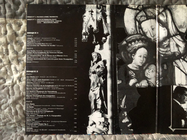 Maurice André Joue L'Adagio D'Albinoni - Fritz Wunderlich: Chante Ave Maria (Gounod), Günther Brausinger: Toccata En Fa de la 5ème Symphonie Pour Orgue De Widor, Te Deum, M. A. Charpentier / Polydor 2x LP / 2664 103