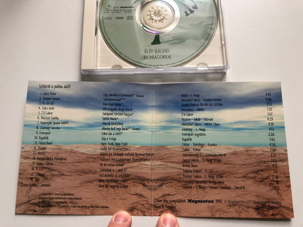Sztárok A Pálma Alatt: 35 Év Slágerei Újdonságokkal - Tátrai Band, Neoton Família, Máté Péter, Rapülők, Homonyik Sándor, Pa-Dö-Dő, Demjén Ferenc, Fonográf, Szűcs Judit, Piramis, Omega, Illes, Metro, Z'Zi Labor / Magneoton Audio CD 1997 / 0630-18784-2