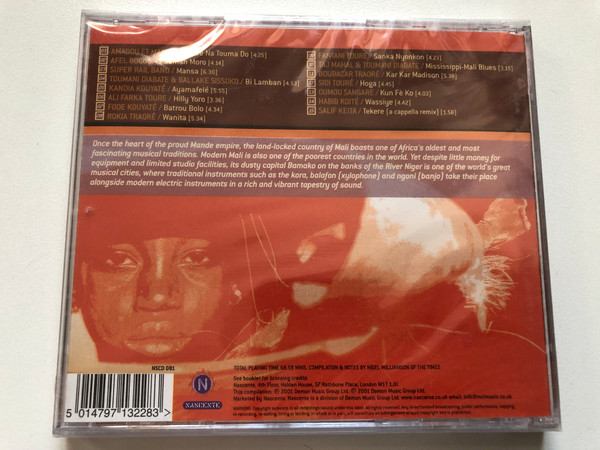 The Music Of Mali - Ali Farka Toure, Salif Keita, Rokia Traoré, Afel Bocoum, Taj Mahal & Toumani Diabate, Oumou Sangare, Habib Koité, ... / Nascente Audio CD 2001 / NSCD 081