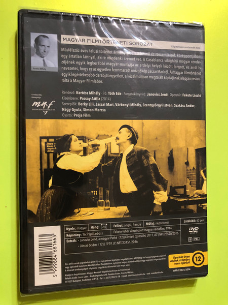 KERTÉSZ MIHÁLY - A TOLONC / MAGYAR NEMAFILMÖRÖKSÉG / MaNDA 86. DVD Video (5999884681663) 