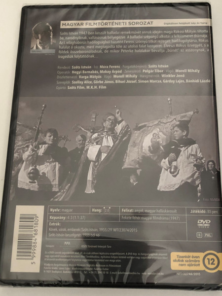 ÉNEK A BÚZAMEZŐKRŐL – SZŐTS ISTVÁN  CENZURÁZVA, BETILTVA  MaNDA DVD Video (5999884681809)