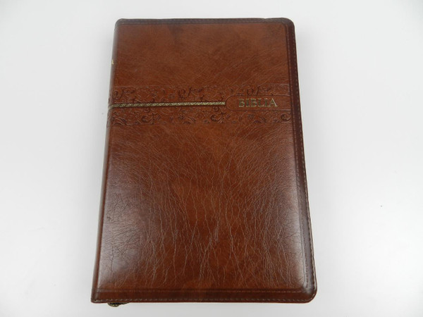 Swahili Holy Bible, Union Version UV052ZTI – Brown Leather with Zipper and Thumb Index / Biblia Maandiko Matakatifu