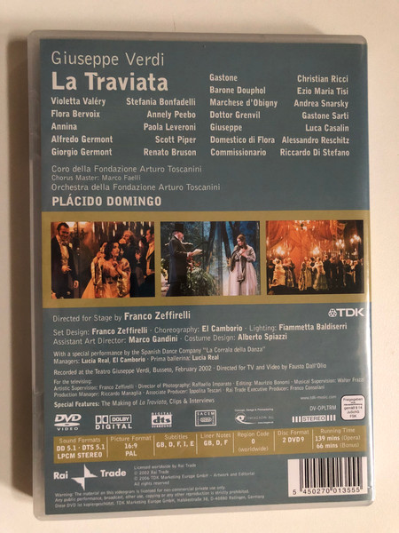 La Traviata - Giuseppe Verdi (2002 Busseto Production) DVD (5450270013555)