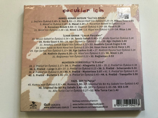 Çocuklar İçin – Fazıl Say, Selen Öztürk (Anlatıcı) / Audio CD (8692646504213) 