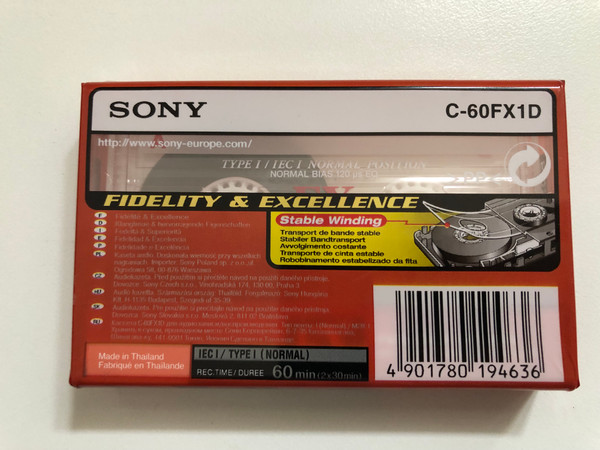Sony HF High Fidelity Normal Bias Audio Cassette Tape – 60 Minute (2x30) (4901780194636)