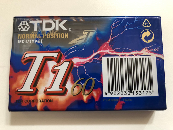 TDK T1 60: IEC I/Type I Blank Audio Cassette Tape – Normal Position by TDK CORPORATION (4902030153175)