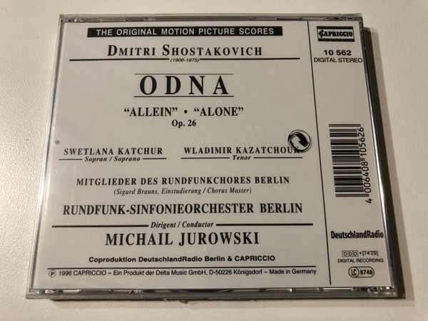 Dmitri Shostakovich – Odna (“Allein”/“Alone”), Op. 26 (CD Album) (4006408105626)
