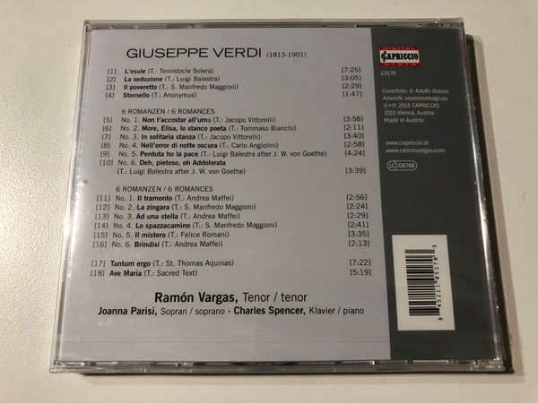 Verdi Lieder (CD Album) (845221051703)