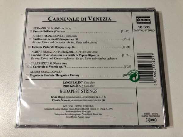 Carnevale di Venezia: Flute Fantasies & Duets (CD, Album) (4006408108313)
