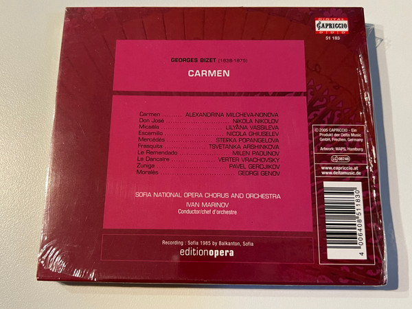 Georges Bizet: Carmen — Sofia National Opera Chorus & Orchestra — Ivan Marinov, Conductor CD (4006408511830)