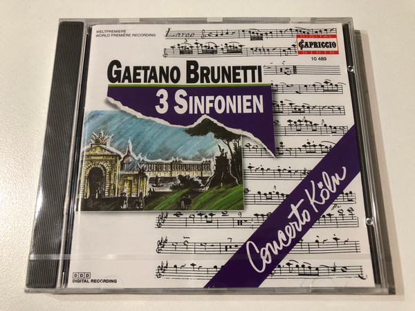 Gaetano Brunetti: Sinfonien Nos. 22, 26, and 36 – Concerto Köln (World Premiere Recording, 2 CD Stereo) (4006408104896)
