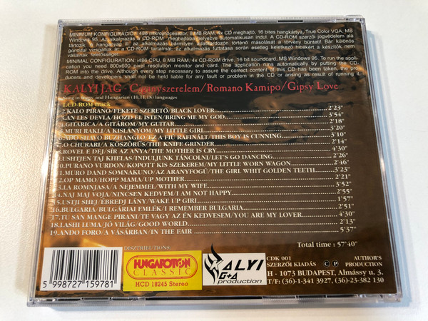 Kalyi Jag: Cigányszerelem / Romano Kamipo / Gipsy Love (Audio CD + CD-ROM) (5998727159781)