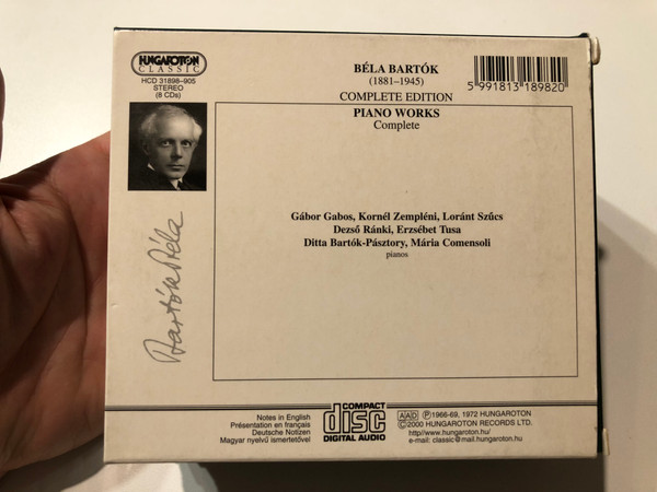 Bartok Complete Edition / Piano Works I - II. / Hungaroton Classic 8x Audio CD Box Set 2000 Stereo