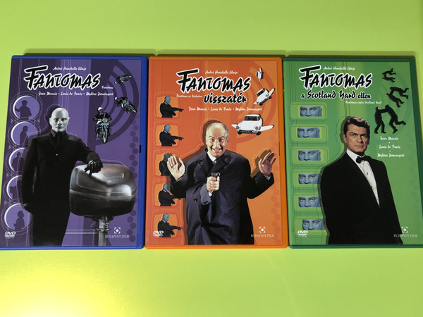 Fantomas Trilogia 1 2 3 DVD / Directed by André Hunebelle / Starring: Jean Marais, Louis de Funès, Mylène Demongeot 
