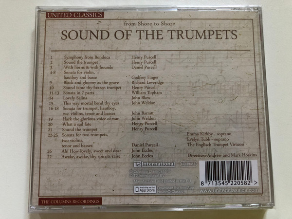 Sound of the Trumpets – From Shore to Shore | Emma Kirkby, Evelyn Tubb & The English Trumpet Virtuosi (8713545220582)