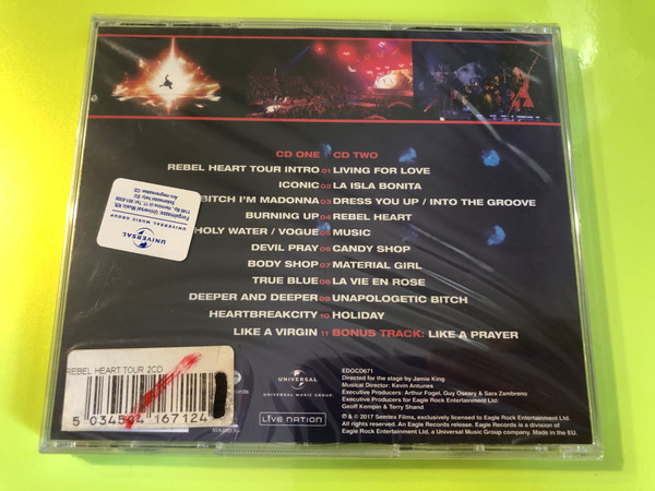 Witness the Queen of Pop Reign Supreme: Madonna's Rebel Heart Tour Live CD (9034504167724)