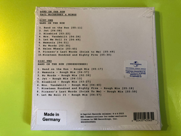 Paul McCartney & Wings - Band on the Run: 50th Anniversary 2-CD Edition (00602455435651)