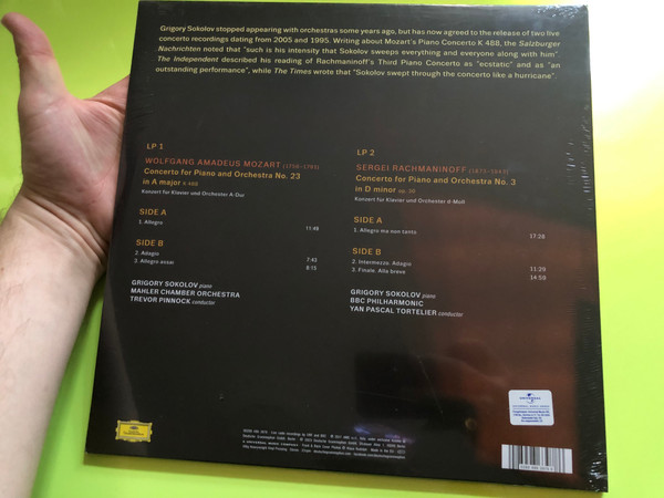 Grigory Sokolov – Mozart & Rachmaninov Concertos (2LP Vinyl Album) (028948639786)