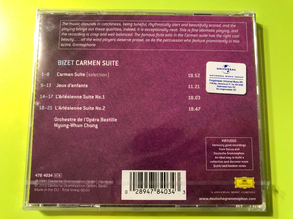Bizet: Carmen Suite · L'Arlésienne Suites · Jeux d'enfants – Orchestre de l’Opéra Bastille, Myung-Whun Chung (028947840343)