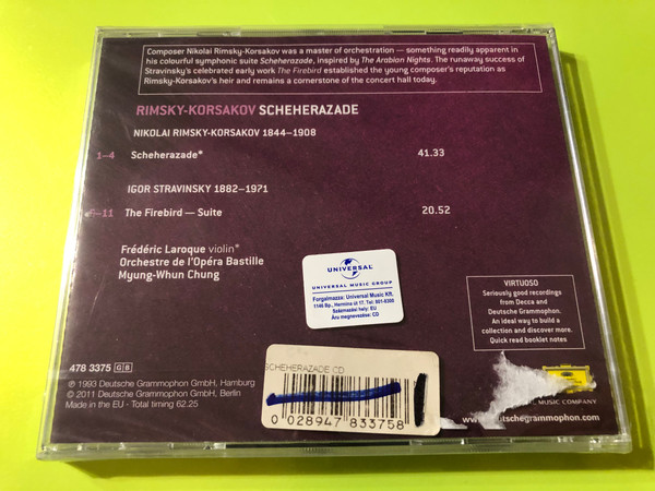 Rimsky-Korsakov – Scheherazade | Stravinsky – The Firebird Suite CD (0028947833758)