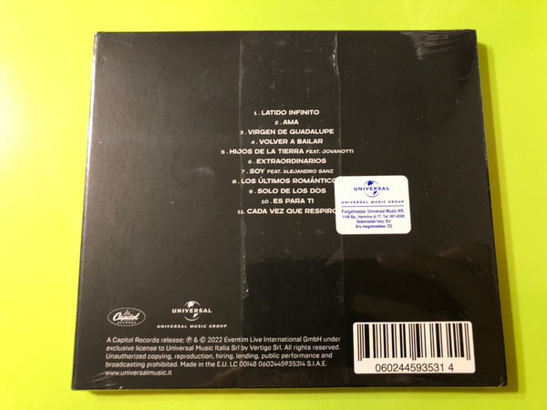 Eros Ramazzotti: 'Latido Infinito' - The Heartbeat of Italian-Spanish Pop CD (0602445935314)