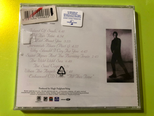 Sting 'The Soul Cages': Digitally Remastered CD of the Introspective Classic (0731454099622)