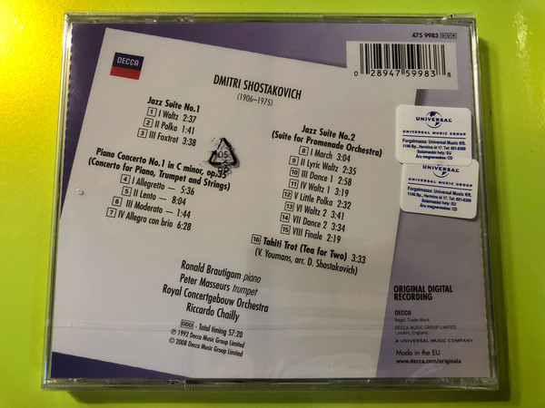 Shostakovich – The Jazz Album (Decca Originals) CD (028947599838)