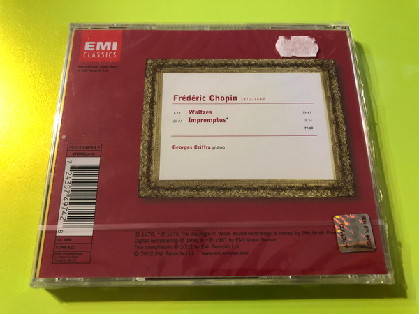 Chopin – Waltzes & Impromptus (Georges Cziffra, Piano) – EMI Classics CD (724357497428)