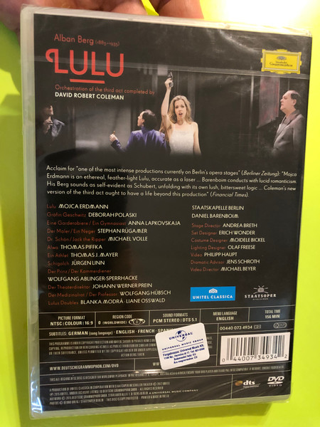 Alban Berg – Lulu (DVD) (004400734934)