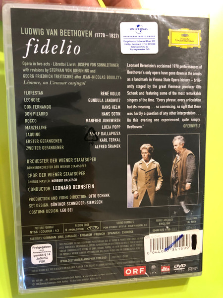 Beethoven: Fidelio – Leonard Bernstein (1978 Vienna State Opera) [DVD] (004400734159)