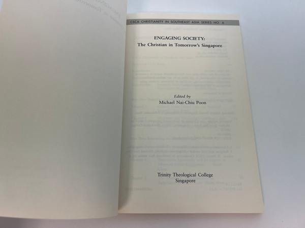 Engaging Society: The Christian in Tomorrow's Singapore (CSCA Series No. 6) / Paperback (9789810763435)