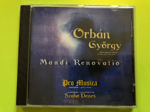 GYÖRGY ORBÁN – Latin Nyelvű Művei / Works with Latin Text CD