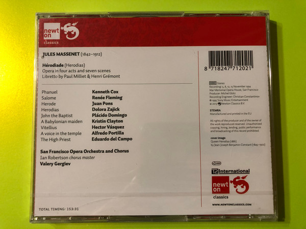 Massenet: Hérodiade (Herodias) – Plácido Domingo · Renée Fleming · Dolora Zajick · Juan Pons · Valery Gergiev 2xCD (8718247712021)