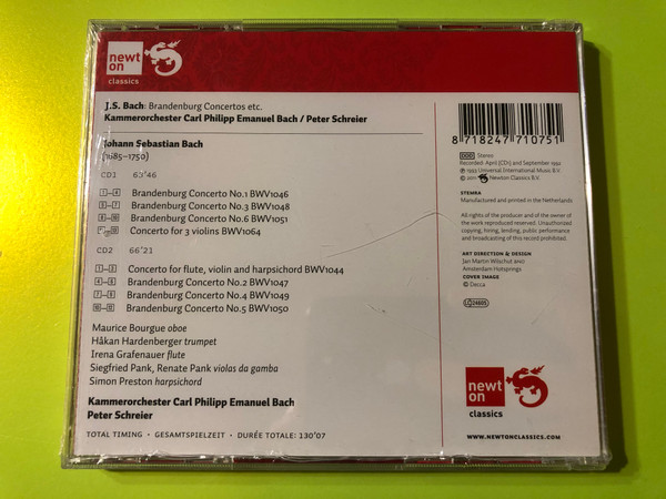 J.S. Bach: Brandenburg Concertos & Triple Concertos – Complete 2CD Set (8718247710751)