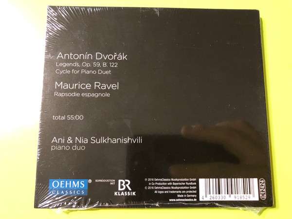 Ani & Nia Sulkhanishvili: Dvořák Legends & Ravel Rapsodie Espagnole - Piano Duo CD (4260330918529)