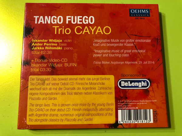 TANGO FUEGO: Trio CAYAO’s Fiery Debut with Piazzolla, Gardel, and Originals CD (4260330918123)