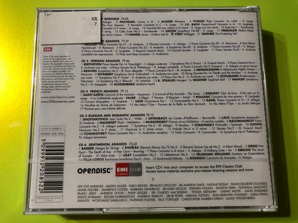 Best 100 Adagios: The Ultimate Classical Relaxation Collection - 6-CD Set (5099952208522)