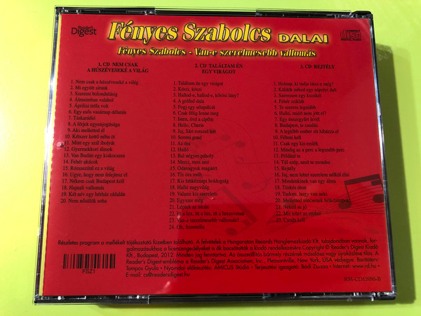 Melodies of Romance: Szabolcs Fényes – Van-e szerelmesebb vallomás? (3-CD Collection) (RM-CD12095-1-3)